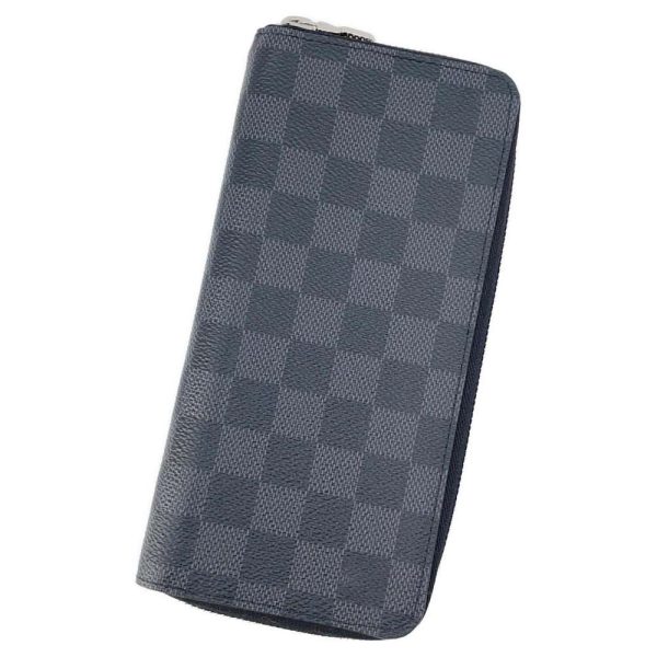 9141094 01 Louis Vuitton Long Wallet Damier Graphite Zippy Wallet Vertical Black