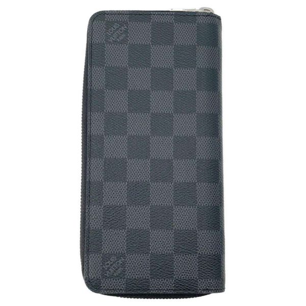 9141094 03 Louis Vuitton Long Wallet Damier Graphite Zippy Wallet Vertical Black