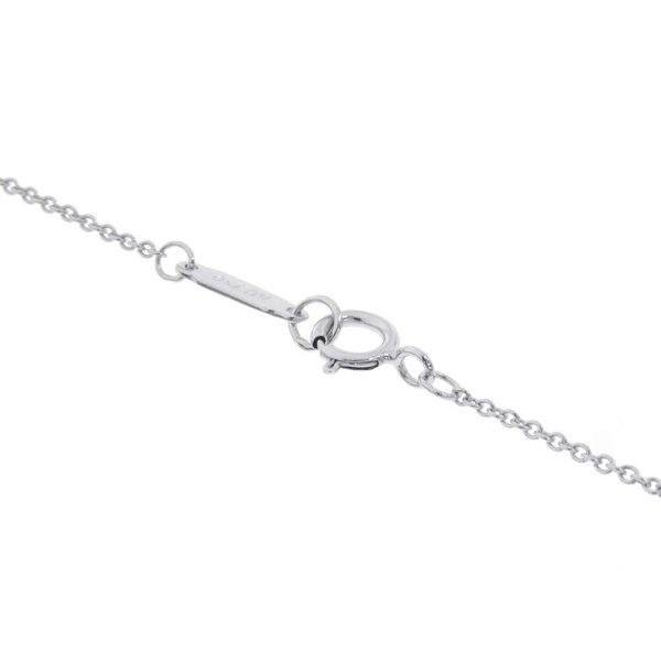 9221390 05 Tiffany Necklace Metro Cross Mini Diamond White Gold Tiffany Co