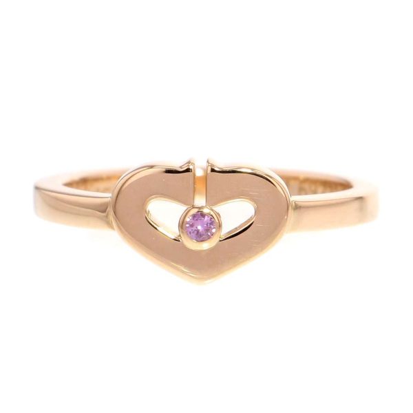 9247031 01 Cartier Ring C Heart Pink Sapphire Pink Gold Ring Jewelry Ring