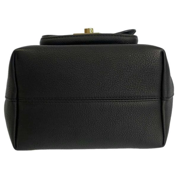 9257504 04 Louis Vuitton Shoulder Bag Grained Calf Leather Lock Me Bucket 2way Black