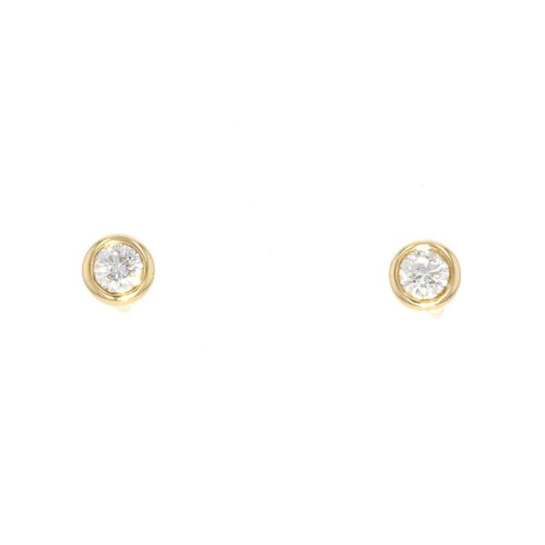 9307124 01 Tiffany Earrings Elsa Peretti Diamond Total 010ct Visor Yard Earrings K18YG Yellow Gold