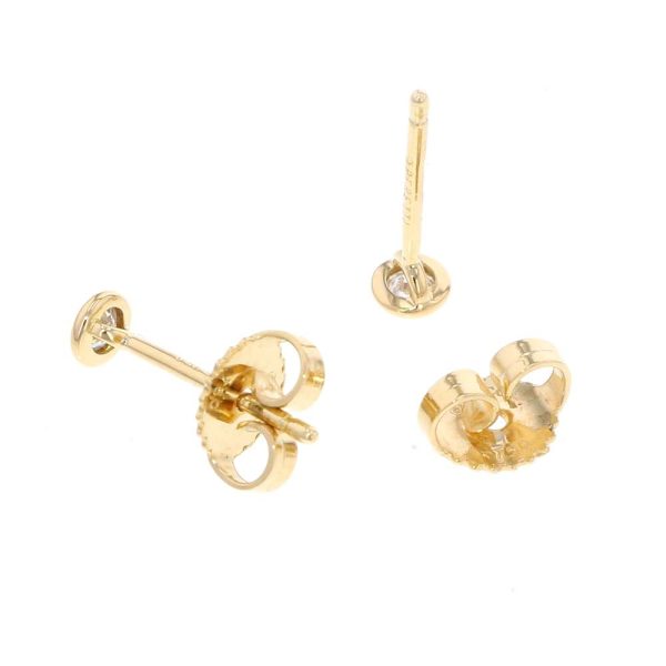 9307124 03 Tiffany Earrings Elsa Peretti Diamond Total 010ct Visor Yard Earrings K18YG Yellow Gold