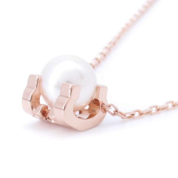 9312319 02 Cartier Necklace C De Pearl K18PG Pink Gold Cartier Pendant