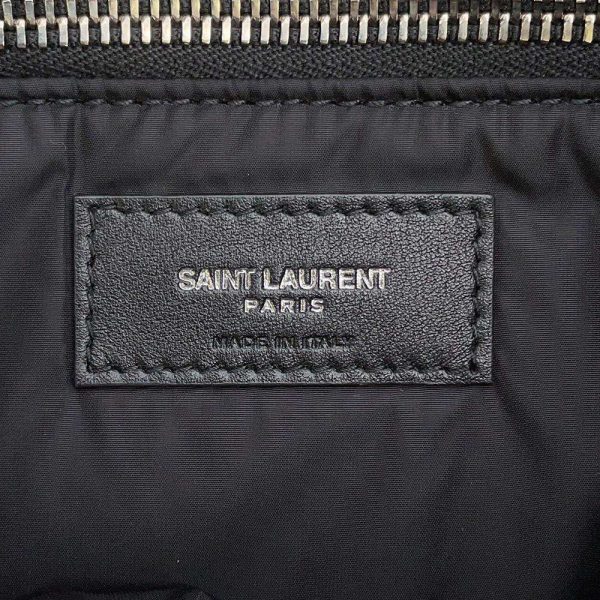 9313033 12 Saint Laurent Paris Puffa Quilted Nylon Shoulder Bag Black