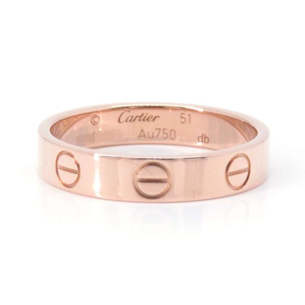 9329829 01 Cartier Ring Mini Love Pink Gold Ring Cartier LOVE Jewelry Ring