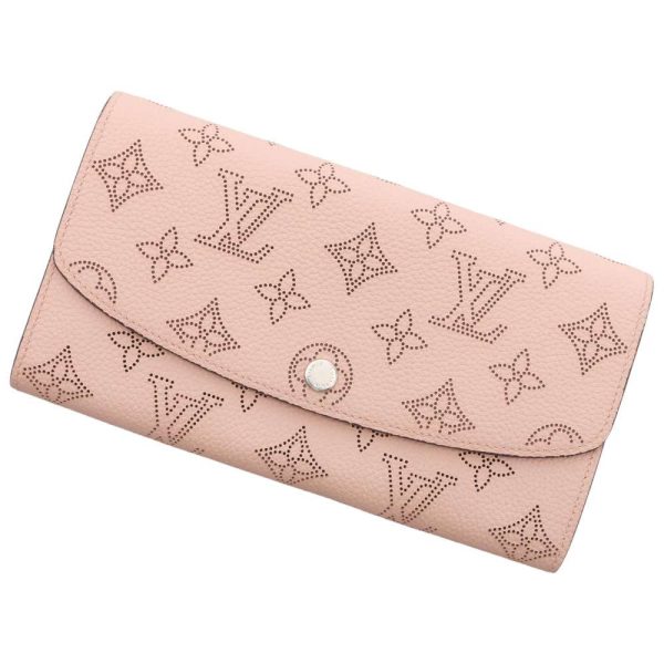 9330122 01 Louis Vuitton Long Wallet Monogram Mahina Portefeuille Iris Wallet Pink