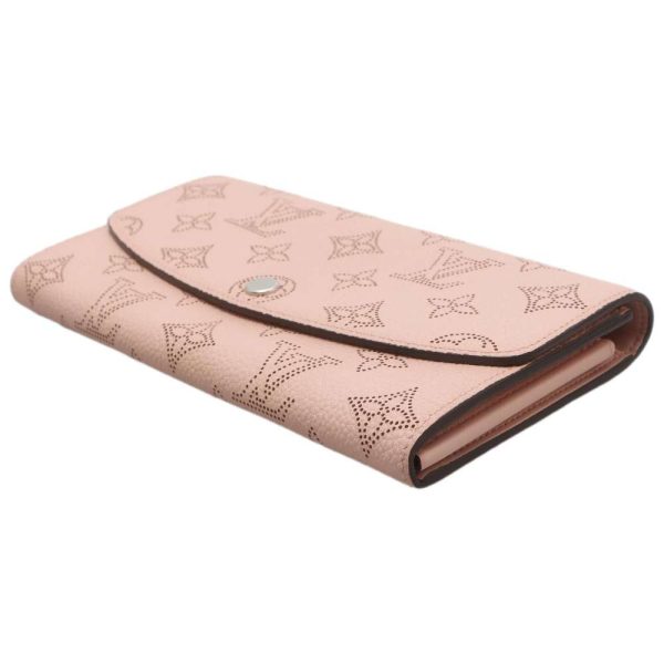 9330122 02 Louis Vuitton Long Wallet Monogram Mahina Portefeuille Iris Wallet Pink