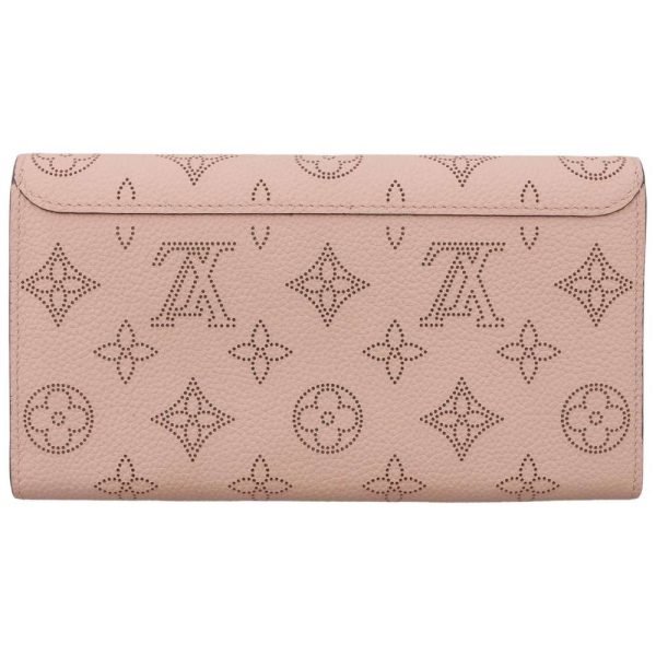 9330122 03 Louis Vuitton Long Wallet Monogram Mahina Portefeuille Iris Wallet Pink