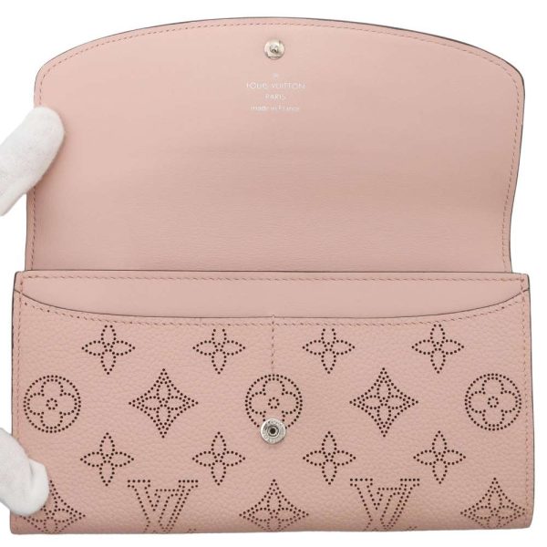 9330122 04 Louis Vuitton Long Wallet Monogram Mahina Portefeuille Iris Wallet Pink