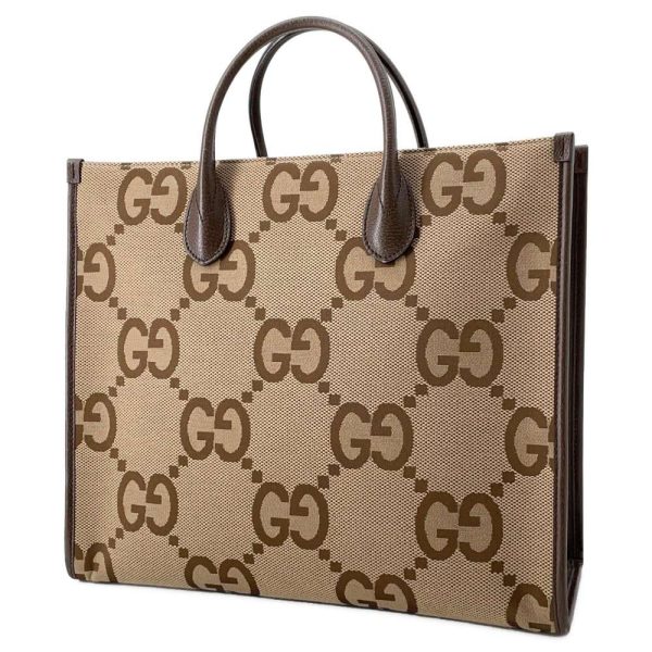 9395213 01 Gucci Tote Bag Jumbo GG Canvas 678839 GUCCI Bag 2way Shoulder Bag Handbag Brown