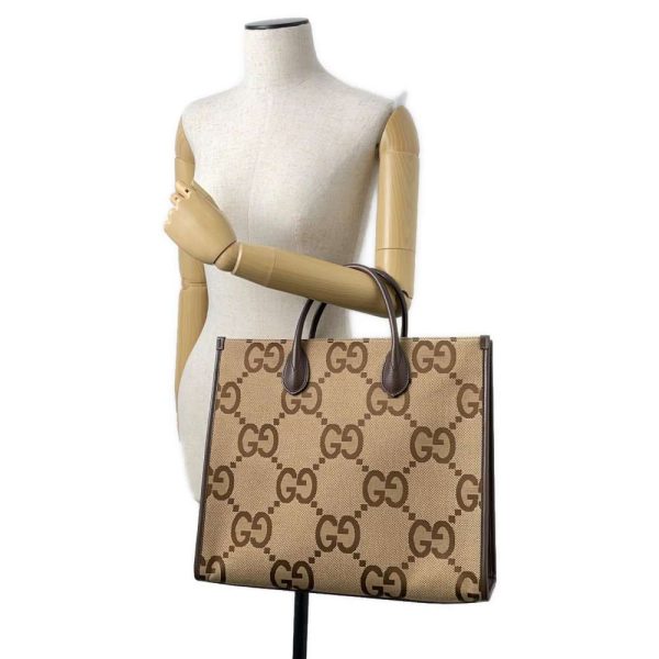 9395213 05 Gucci Tote Bag Jumbo GG Canvas 678839 GUCCI Bag 2way Shoulder Bag Handbag Brown