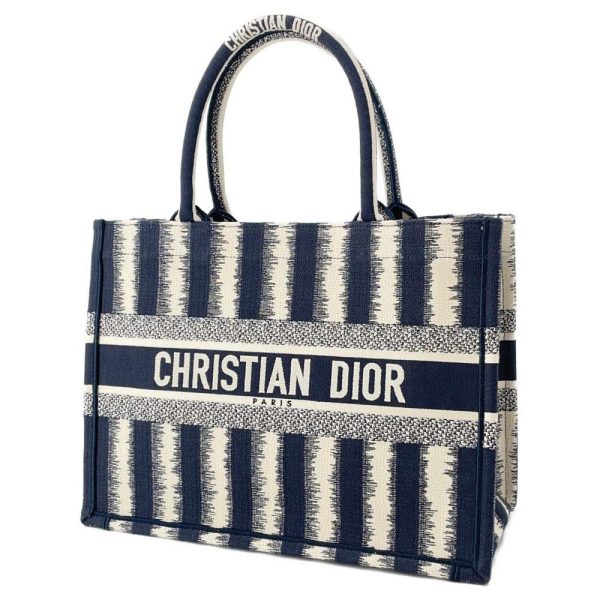 9398610 01 Christian Dior Tote Bag Book Tote Medium Canvas Navy