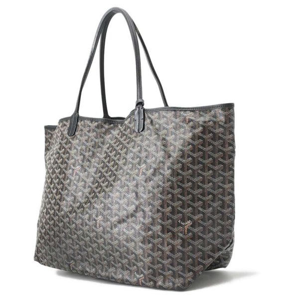 9417472 02 Goyard Saint Louis GM PVC Coated Canvas Bag with Pouch Black