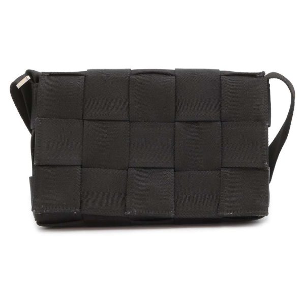 9425071 01 Bottega Veneta Shoulder Bag Cassette Webbing Black