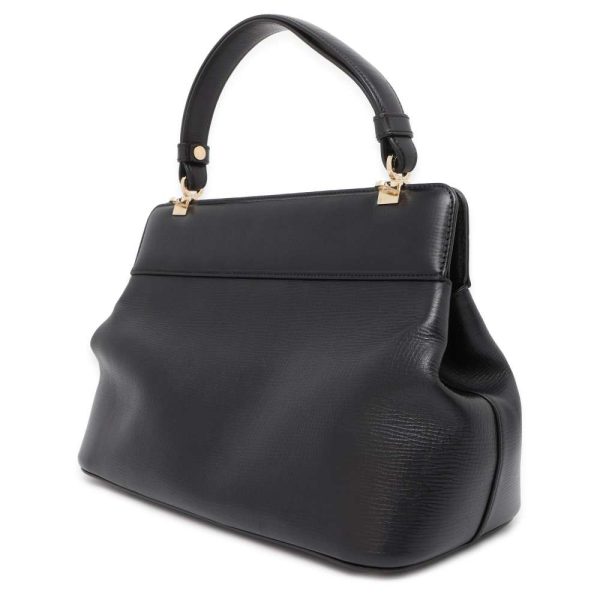 9428980 02 BVLGARI Isabella Rossellini Leather Bag Black