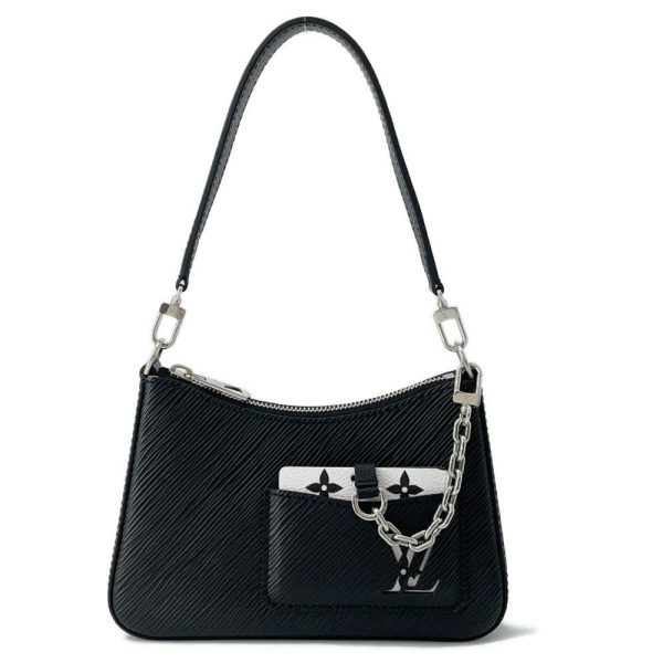 9441132 01 Louis Vuitton Shoulder Bag Epi Malellini Black 2way Handbag