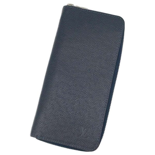 9484412 01 Louis Vuitton Long Wallet Taiga Zippy Blue Marine M30510