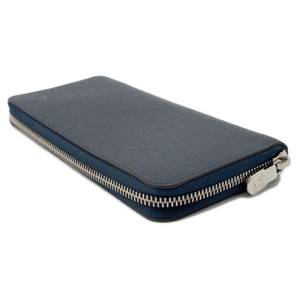 9484412 02 Louis Vuitton Long Wallet Taiga Zippy Blue Marine M30510