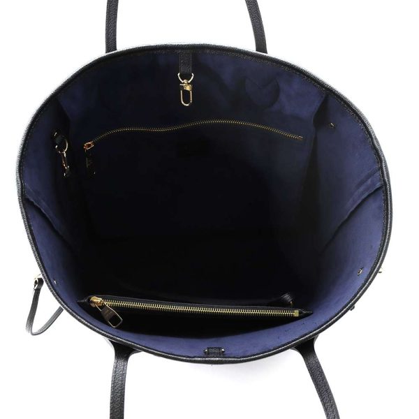 9492349 05 Louis Vuitton Tote Bag Monogram Empreinte Neverfull MM Shoulder Black