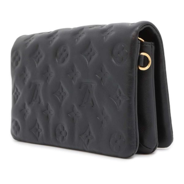 9512436 02 Louis Vuitton Chain Shoulder Bag Pochette Coussin Monogram Pattern 2way Clutch Black