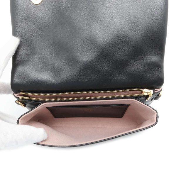 9512436 06 Louis Vuitton Chain Shoulder Bag Pochette Coussin Monogram Pattern 2way Clutch Black