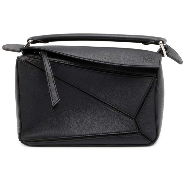 9516557 01 Loewe Handbag Puzzle Bag Small Classic Calf Leather 2way Black