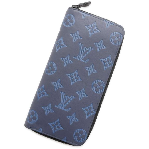 9534100 01 Louis Vuitton Long Monogram Shadow Zippy Wallet Vertical