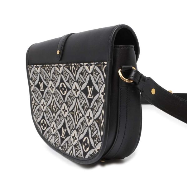 9538382 02 Louis Vuitton Shoulder Bag Monogram Jacquard Neo Saumur MM Black
