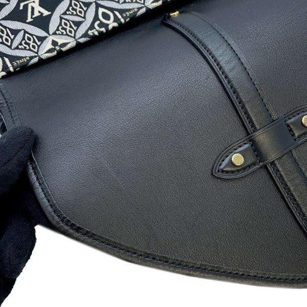 9538382 09 Louis Vuitton Shoulder Bag Monogram Jacquard Neo Saumur MM Black
