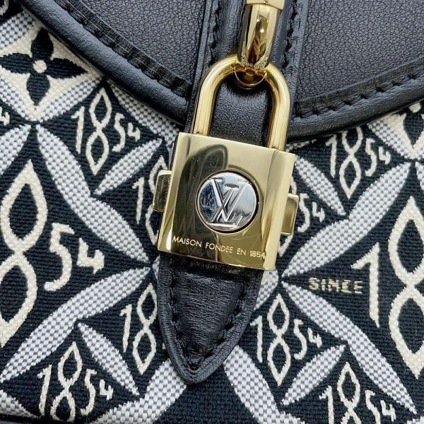 9538382 10 Louis Vuitton Shoulder Bag Monogram Jacquard Neo Saumur MM Black