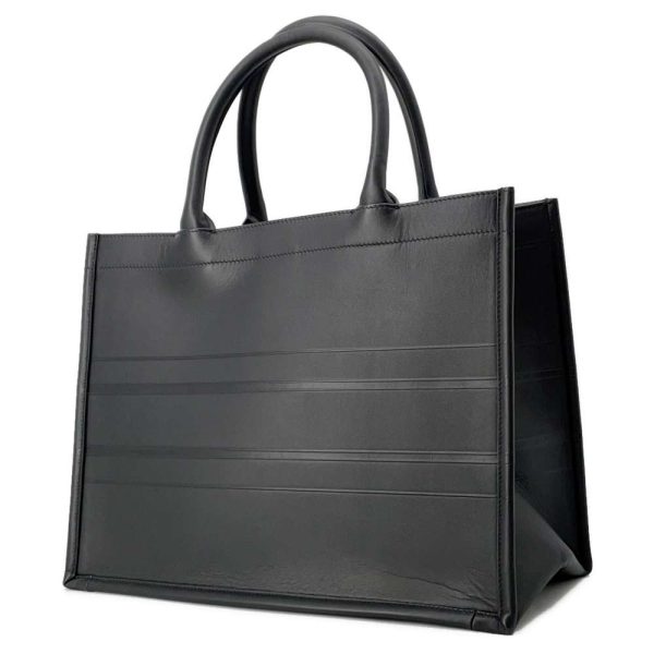 9554191 02 Christian Dior Tote Bag Book Tote Medium Leather Black