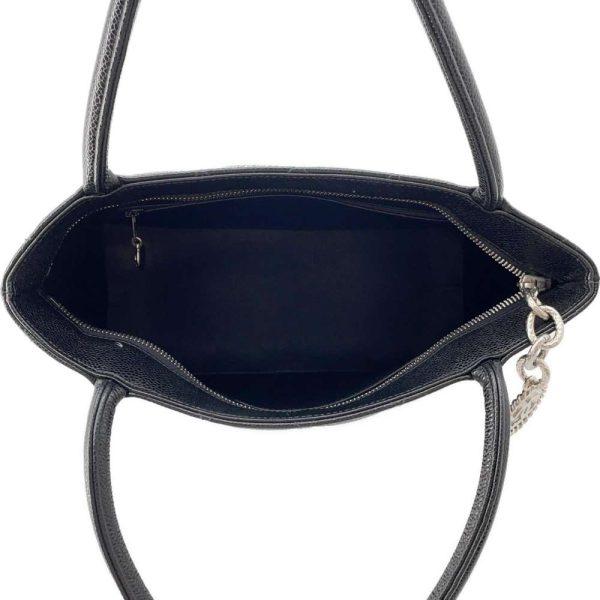 9574120 05 Chanel Tote Bag Reproduction Tote Coco Mark Caviar Skin Black