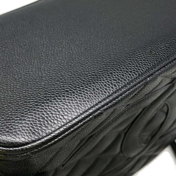 9574120 09 Chanel Tote Bag Reproduction Tote Coco Mark Caviar Skin Black