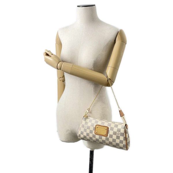 9576193 04 Louis Vuitton Damier Azur Eva Shoulder Bag Beige