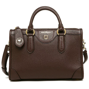 Ferragamo Leather 2Way Shoulder Bag Handbag Ganche Brown 4 Louis Vuitton Monogram Emplant Neverfull MM Tote Bag