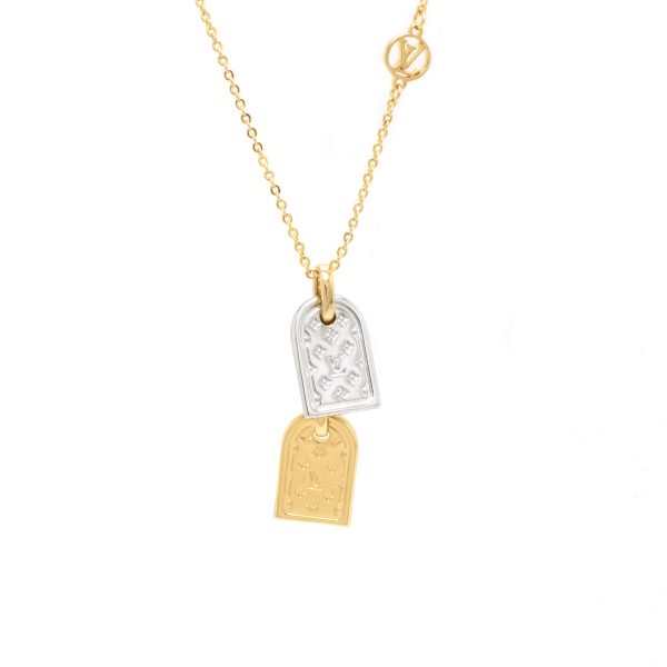 Jewelry LOUISVUITTON Louis Vuitton necklace nanogram nec Louis Vuitton Nanogram Pendant Gold Silver