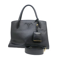 Meito PRADA Prada MONOCHROME2WAY Tote Bag Black yythkg Gucci Micro Guccisima 2Way Handbag