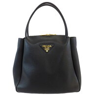 Tenpaku PRADA Prada handbag leather black gold Cart