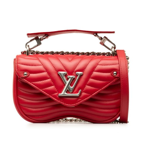 ay5qaulyvygtbngg 1 Louis Vuitton 2WAY Wave Chain Shoulder Bag Red