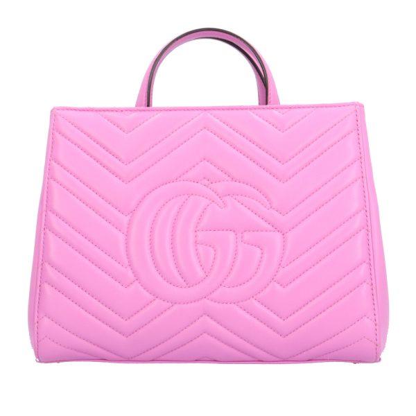 brb00120000000582 3 Gucci GG Marmont Shoulder Bag Leather Pink