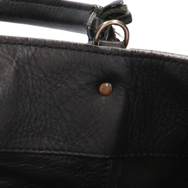 brb01000000000151 10 BALENCIAGA Mini Paper Leather Shoulder Bag Black