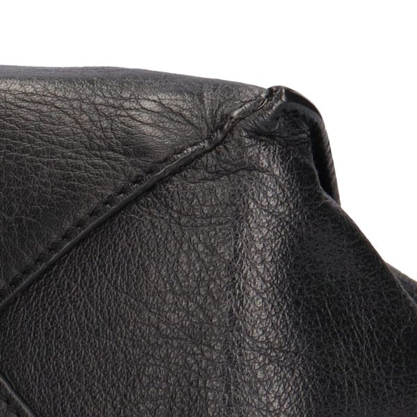brb01000000000151 11 BALENCIAGA Mini Paper Leather Shoulder Bag Black