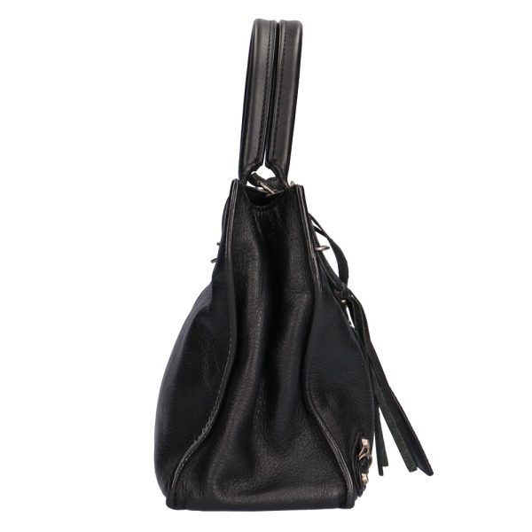brb01000000000151 4 BALENCIAGA Mini Paper Leather Shoulder Bag Black