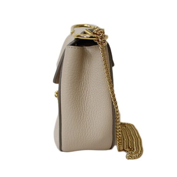 brb01000000002558 4 Chloe Leather Chain Shoulder Bag Beige