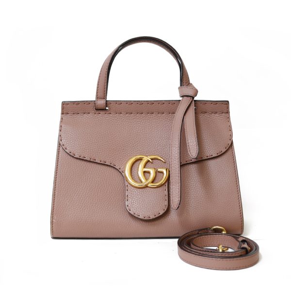 brb01000000002899 1 Gucci GG Marmont Leather Ladies Handbag Beige