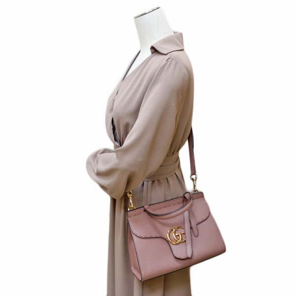 brb01000000002899 2 Gucci GG Marmont Leather Ladies Handbag Beige