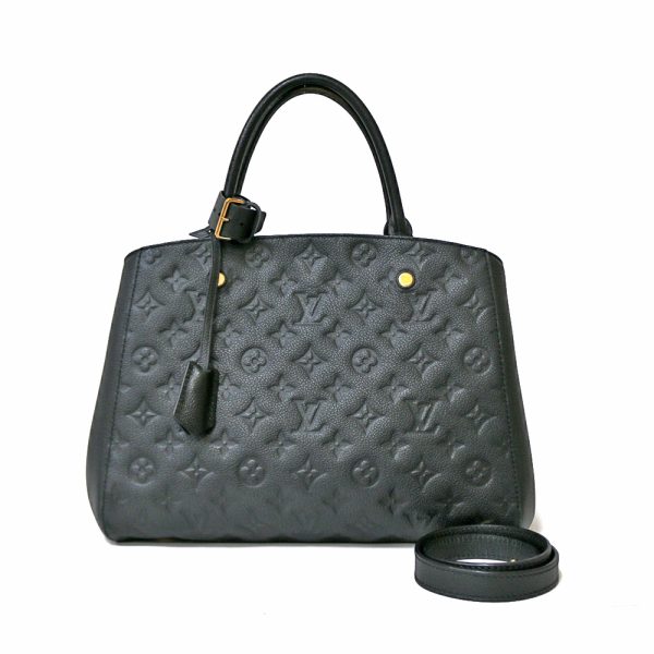 brb01000000003310 1 Louis Vuitton Montaigne MM Monogram Emprene Shoulder Bag Monogram Emprene Black