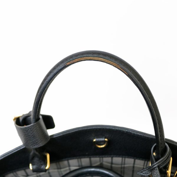 brb01000000003310 10 Louis Vuitton Montaigne MM Monogram Emprene Shoulder Bag Monogram Emprene Black