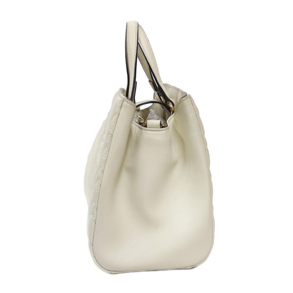 brb01000000003575 4 Gucci GG Marmont Leather Shoulder Bag White